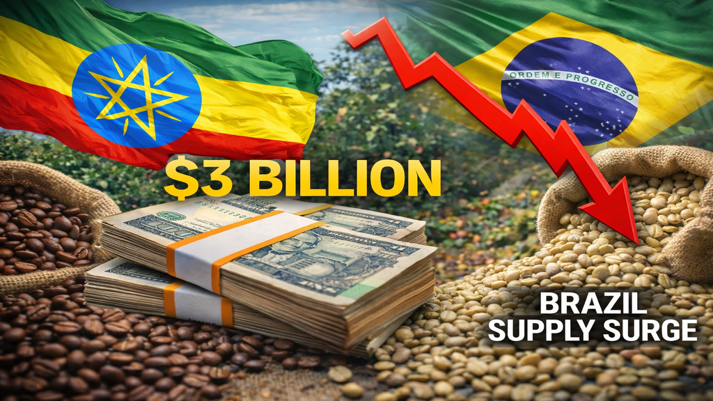 Ethiopia Coffee Export Earnings Near $3bn as Brazil Supply Surge Threatens Prices