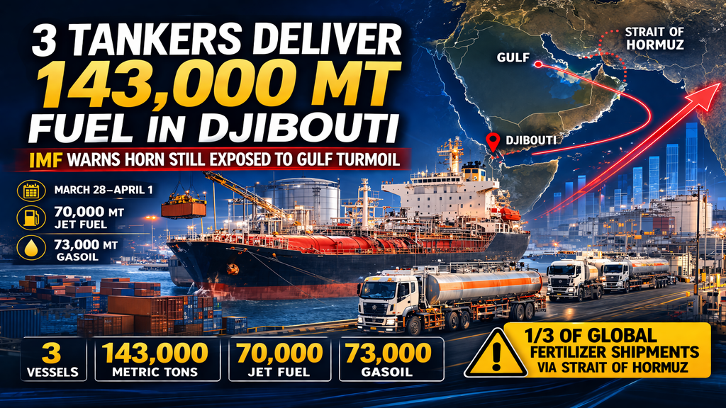 3 Tankers Deliver 143,000 MT as IMF Warns Horn Still Exposed