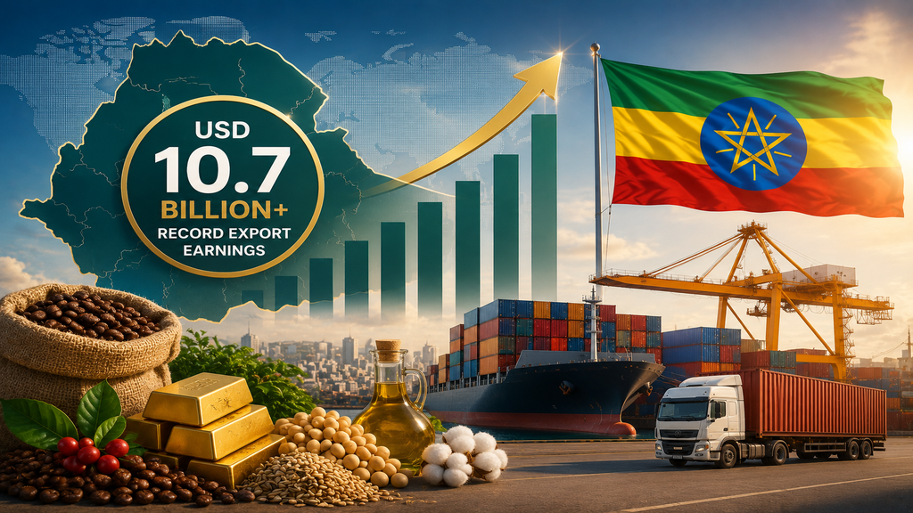 Ethiopia Exports Hit Record USD 10.7bn, Beating Target by 14%