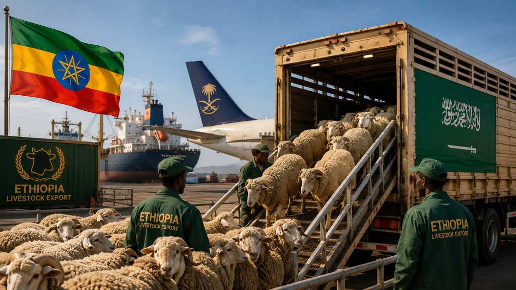 Ethiopia Sends 5,500 Sheep in Third Direct Saudi Export Shipment