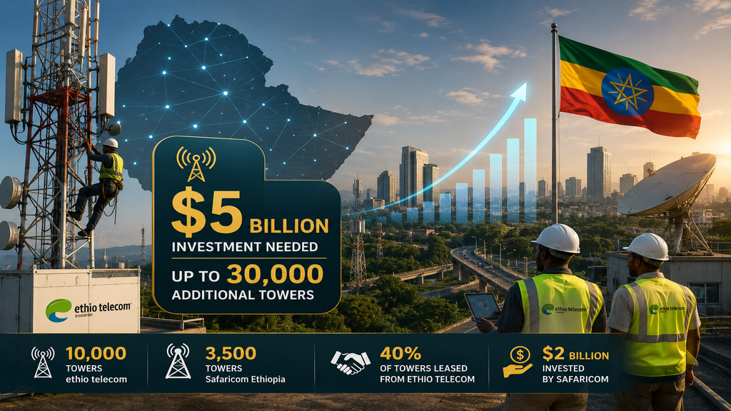 Ethiopia Needs $5bn Telecom Investment to Triple Tower Network