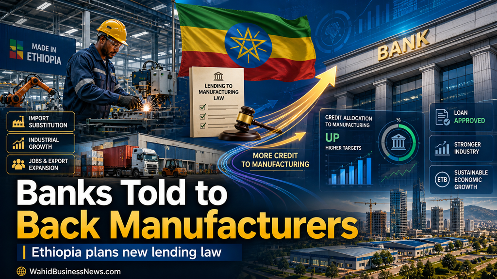 Ethiopia Plans Bank Lending Law for Manufacturing Credit